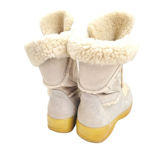 Vintage Tecnica Scandia Apres Ski Goat Hair Fur Leaf Boots EU 38.5 Made in Italy - Picture 8 of 14